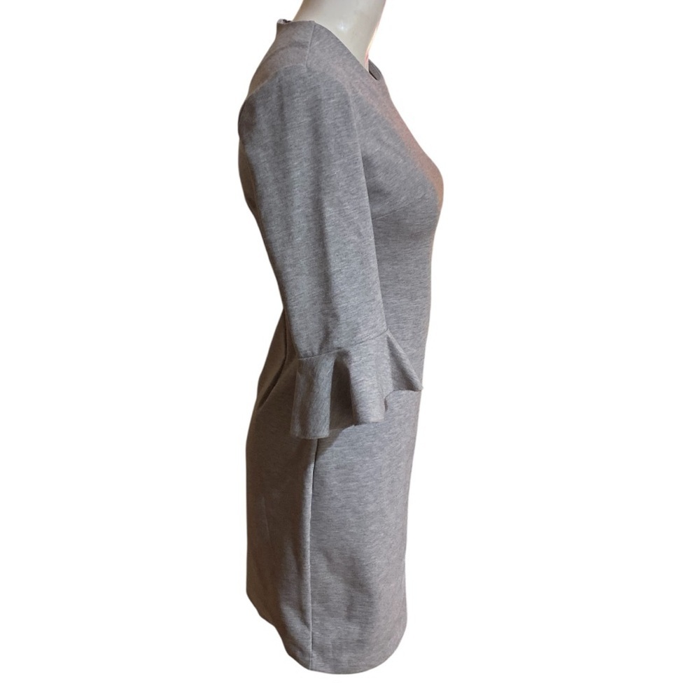Banana Republic Gray Flutter Sleeve Shift Dress Size 2 - Picture 4 of 7